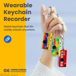 Retro 1984 Thumb Camera - Mini Keychain CCD Digital Camera, Portable Instant Camera for Backpack Decor