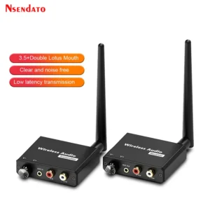 2.4G Digital Wireless Wifi Music Adapter 50M Wireless Audio Transmitter and Receiver Kit with 3.5mm R/L AUX for TV Box DVD PC