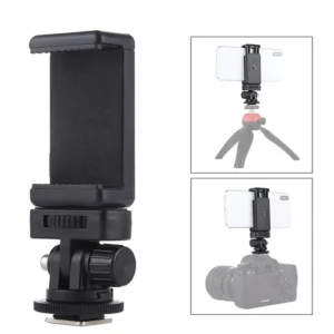 Universal Camera Flash Hot Shoe Mount Adapter Phone Tripod Holder Clip Cold Shoe for DSLR Canon Nikon Sony Photography Vlogging