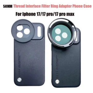 For Iphone 17 / 17 Pro / 17 Pro Max 58MM Thread Interface Filter Ring Adapter Phone Case For Universal ZOMEI CPL VU Star Filter