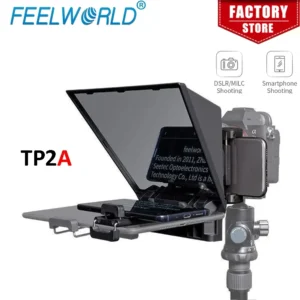 FEELWORLD  TP2A Portable 8 Inch Teleprompter Supports Under 8" DSLR Shooting Smartphone/Tablet Prompting Remote