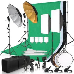 Photography Lighting Kit Umbrella Photo Background Photobooth Backdrops Softbox Light Stand Portable Soft BoxFor Photo Studio