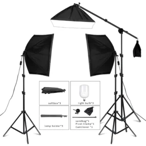 20-135W Softbox Lighting Kit 50x70CM Photography LED Lamp Professional Continuous Light System Equipment For Photo Studio