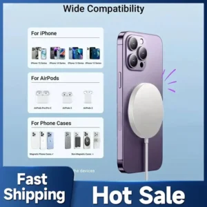 30W Magnetic Chargers Type C Fast Wireless Charger Pad Stand For Magsafe IPhone 16 15 14 13 12 Pro Max PD Phone Charging Dock